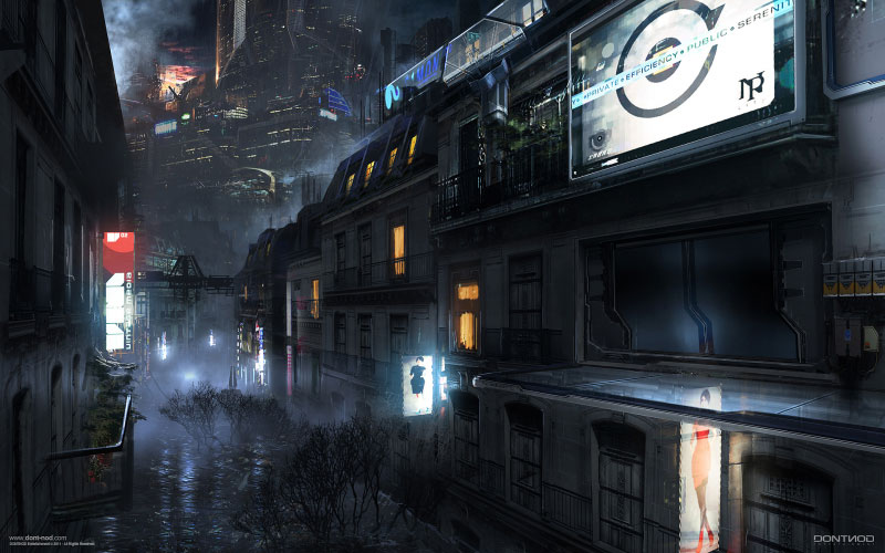 Illustration for article titled Amazing Concept Art of a Blade Runner-ified Paris